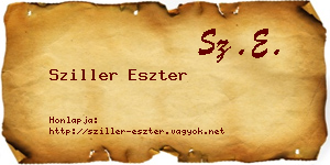 Sziller Eszter névjegykártya