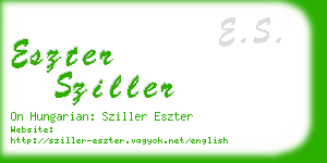 eszter sziller business card